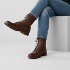 Women's Leather-Look Mid-Calf Lace-Up Boots — view 5