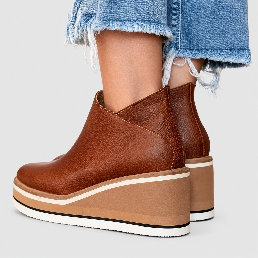 Women's Zip-Up Wedge Ankle Boots — view 5