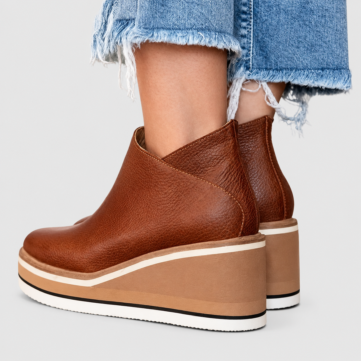 Women's Zip-Up Wedge Ankle Boots — view 5