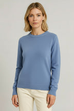 Catrin | Women's Crew Neck Jumper with Ribbed Trim