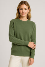 Catrin | Women's Crew Neck Jumper with Ribbed Trim