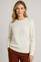 Catrin | Women's Crew Neck Jumper with Ribbed Trim