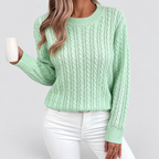 Women's Cable-Knit Crew-Neck Jumper — view 3