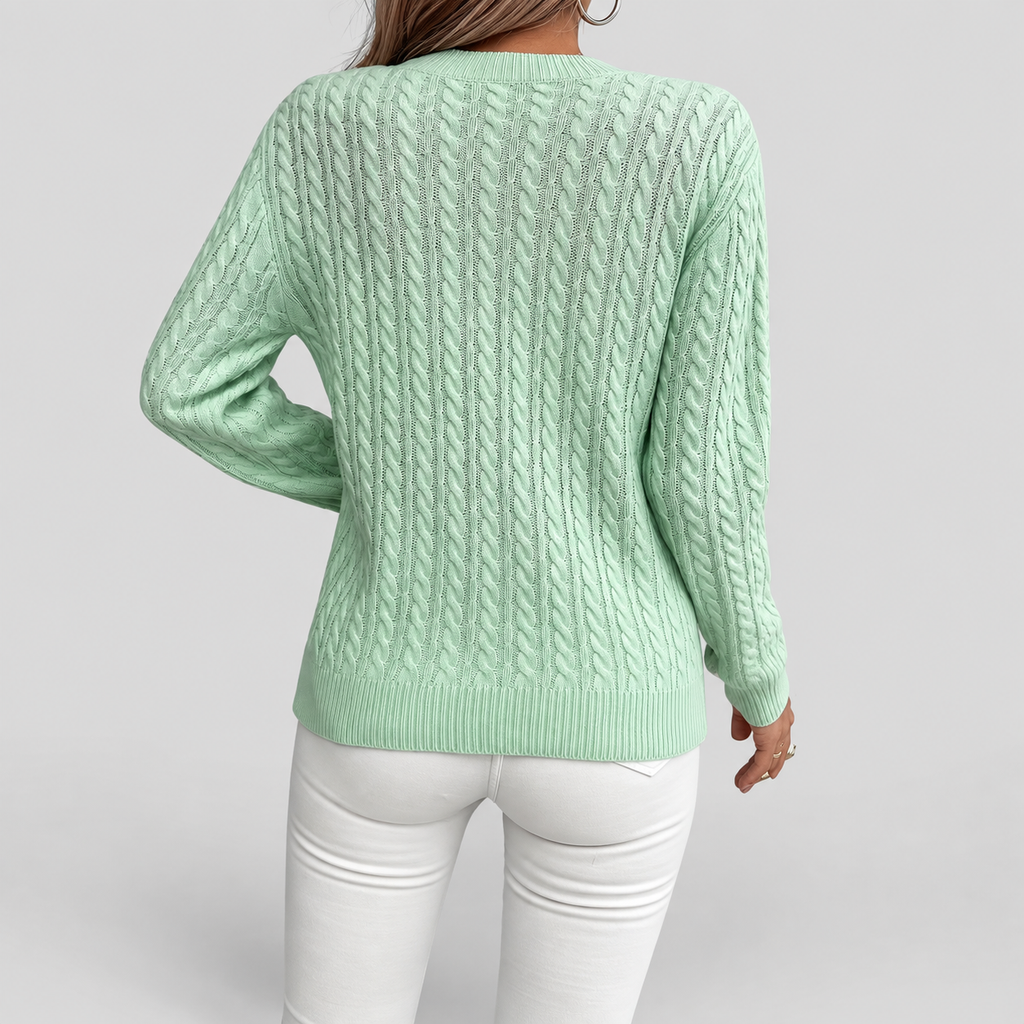 Women's Cable-Knit Crew-Neck Jumper — view 4
