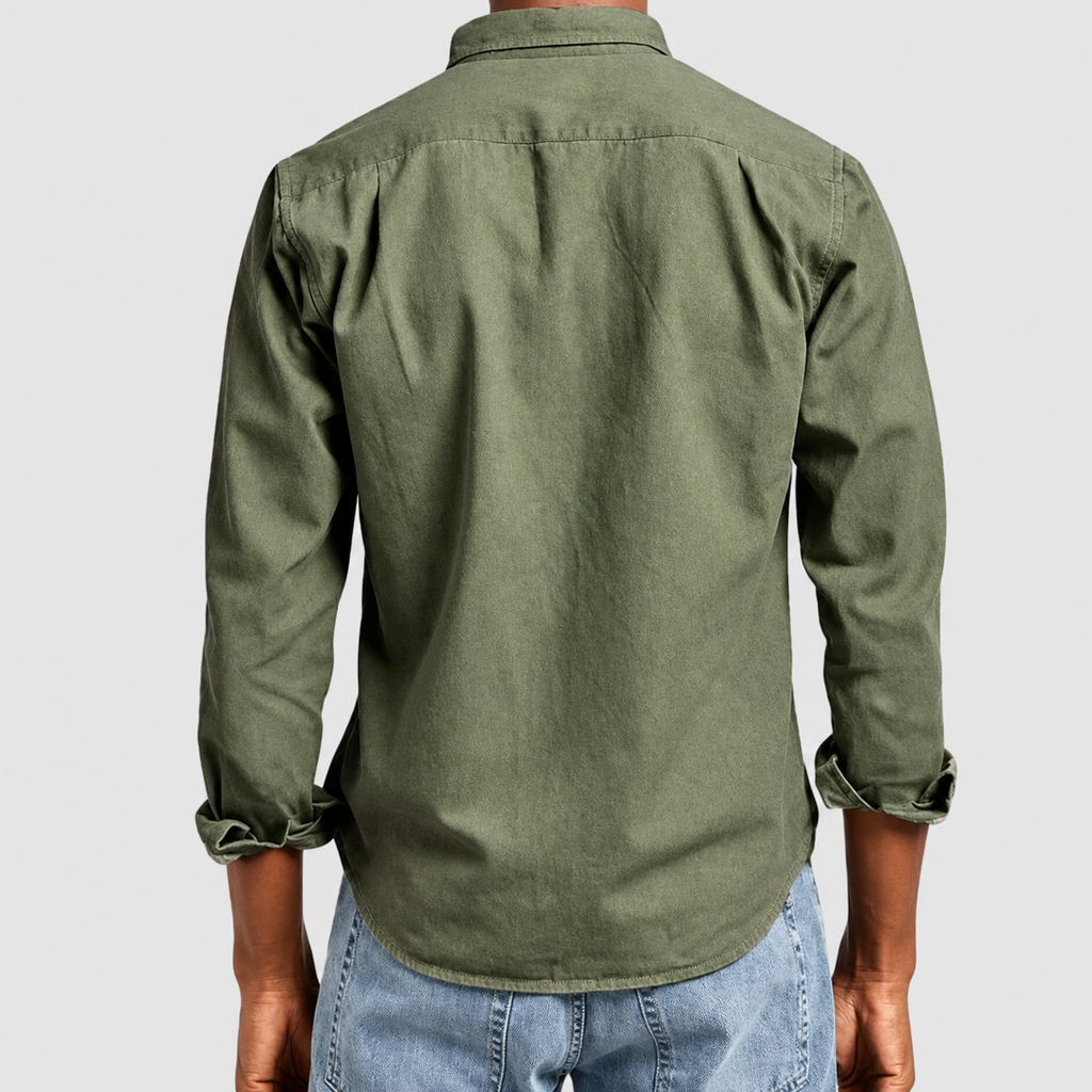 Men's Tailored Cotton-Blend Shirt — view 12