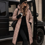 Ceridwen | Women's Longline Quilted Jacket with Hood