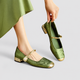 Christabel | Women's Mary Jane Shoes with Metallic Trim and Low Heel