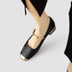 Christabel | Women's Mary Jane Shoes with Metallic Trim and Low Heel
