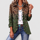 Clementina | Women's Leopard Ombre Ruffle Blazer Jacket