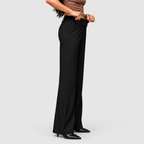 Women's High-Waist Wide-Leg Trousers with Double-Button Waist — view 5