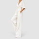 Cordelia | Women's Wrap-Front Wide-Leg Jumpsuit with Defined Waist