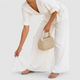 Cordelia | Women's Wrap-Front Wide-Leg Jumpsuit with Defined Waist
