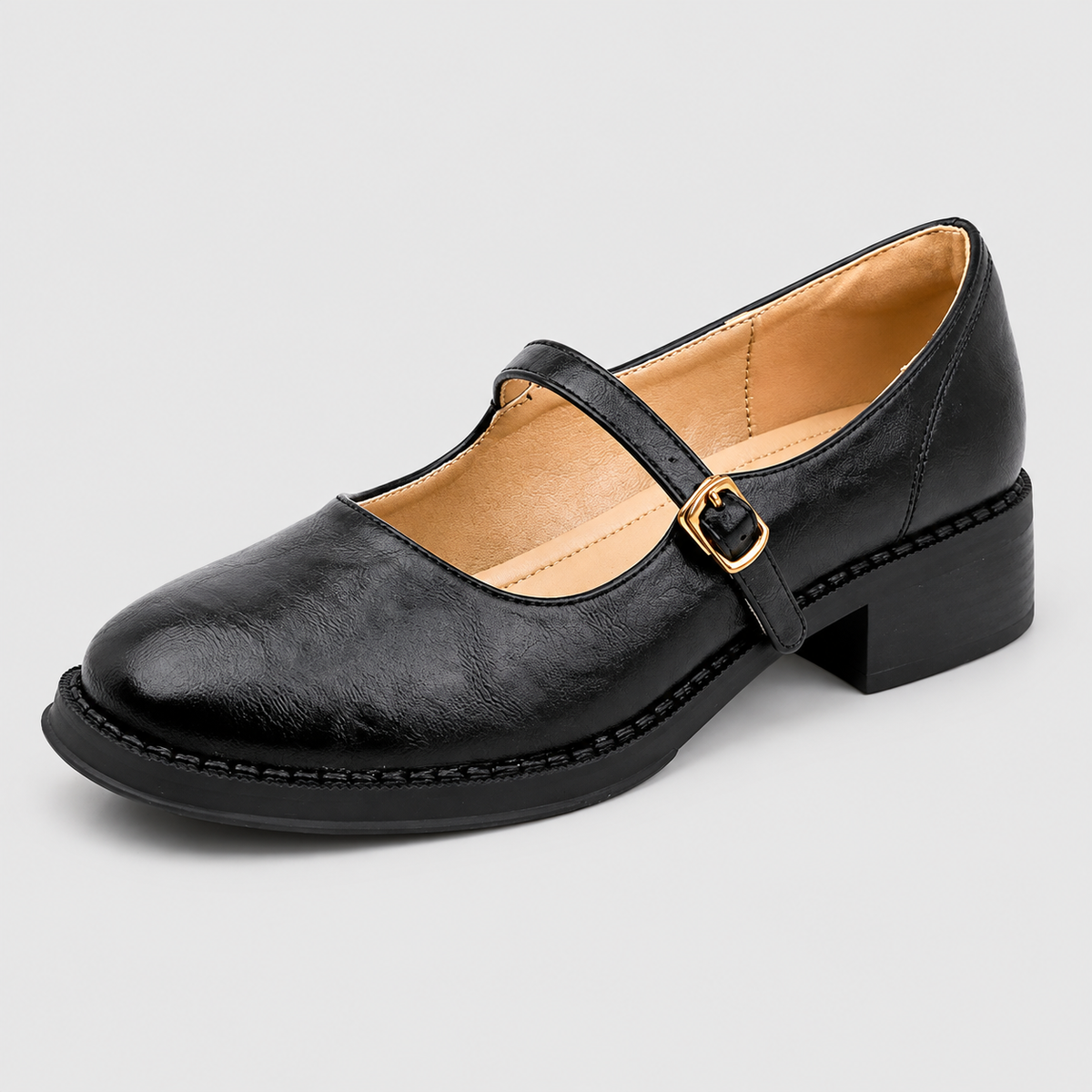 Women's Round-Toe Mary Jane Shoes with Buckle Strap — view 6