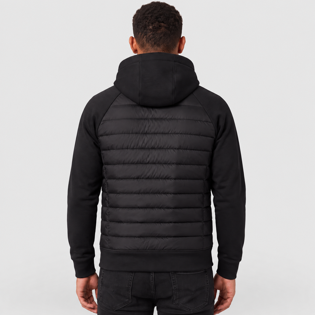 Men's Hooded Hybrid Quilted Jacket — view 3