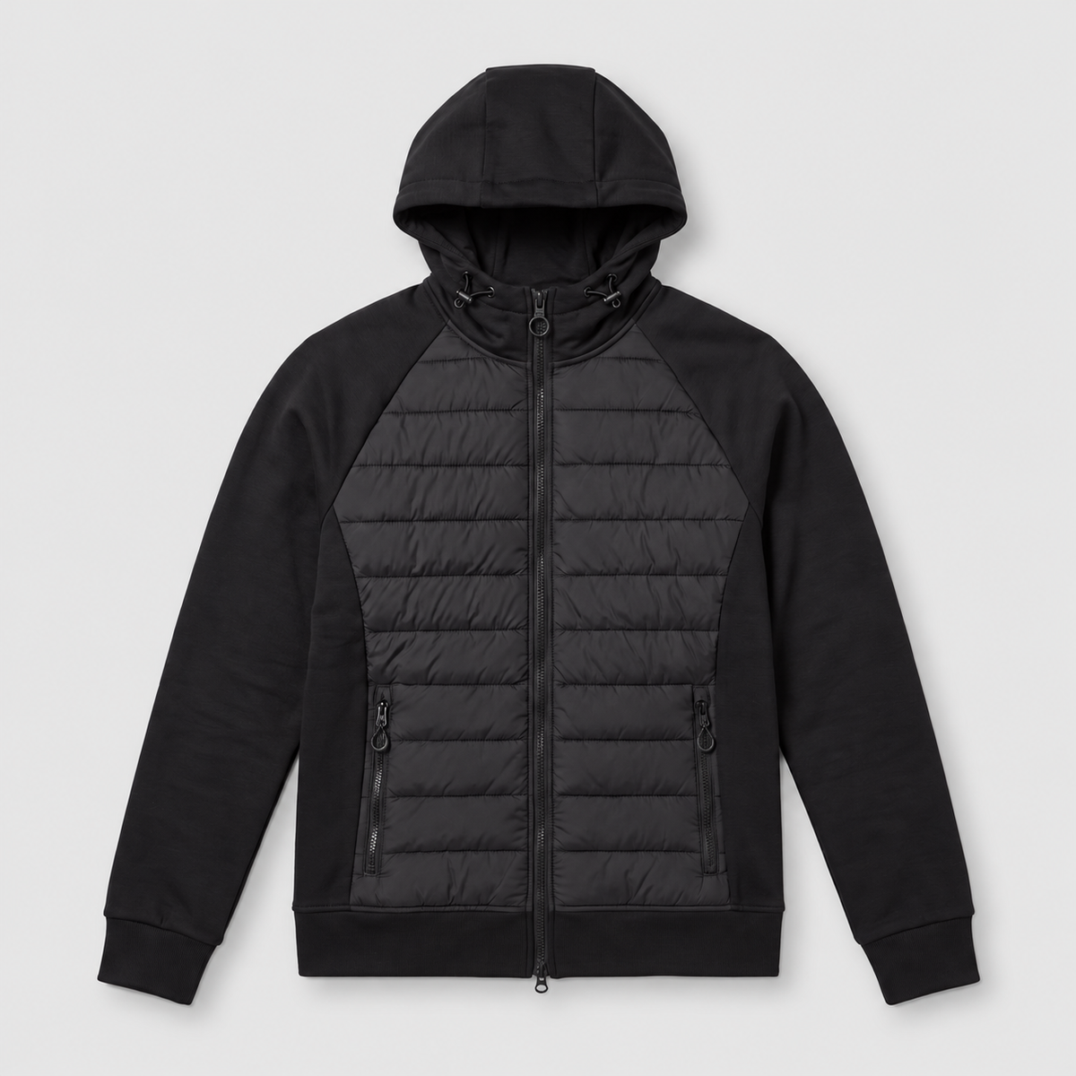 Men's Hooded Hybrid Quilted Jacket — view 6