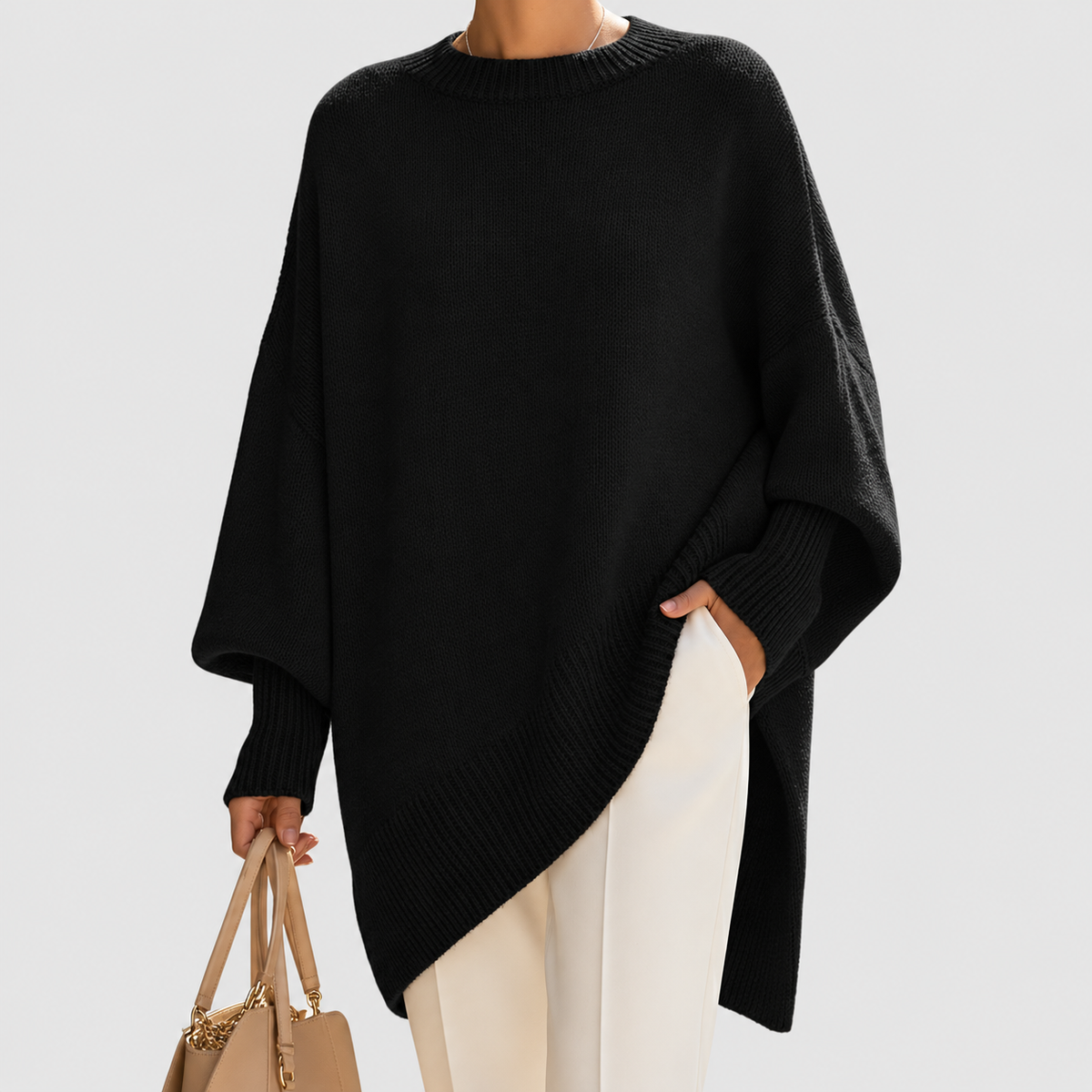 Women's Oversized Asymmetric Hem Jumper — view 10