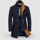 Darius | Men's Stand-Collar Overcoat with Contrast Detail