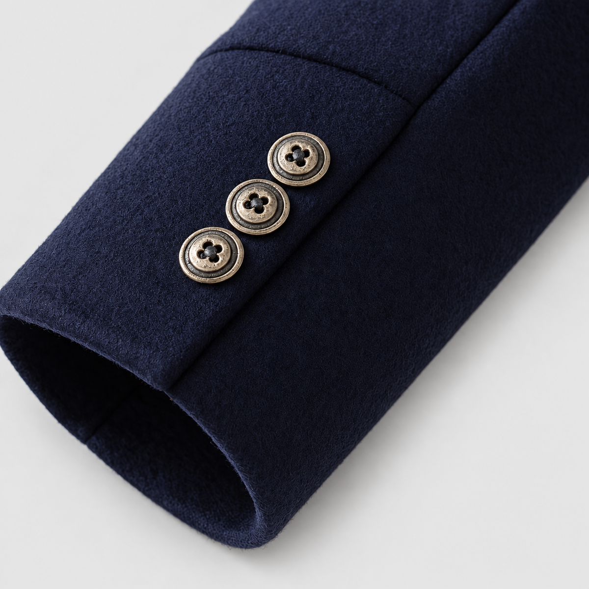 Men's Stand-Collar Overcoat with Contrast Detail — view 7