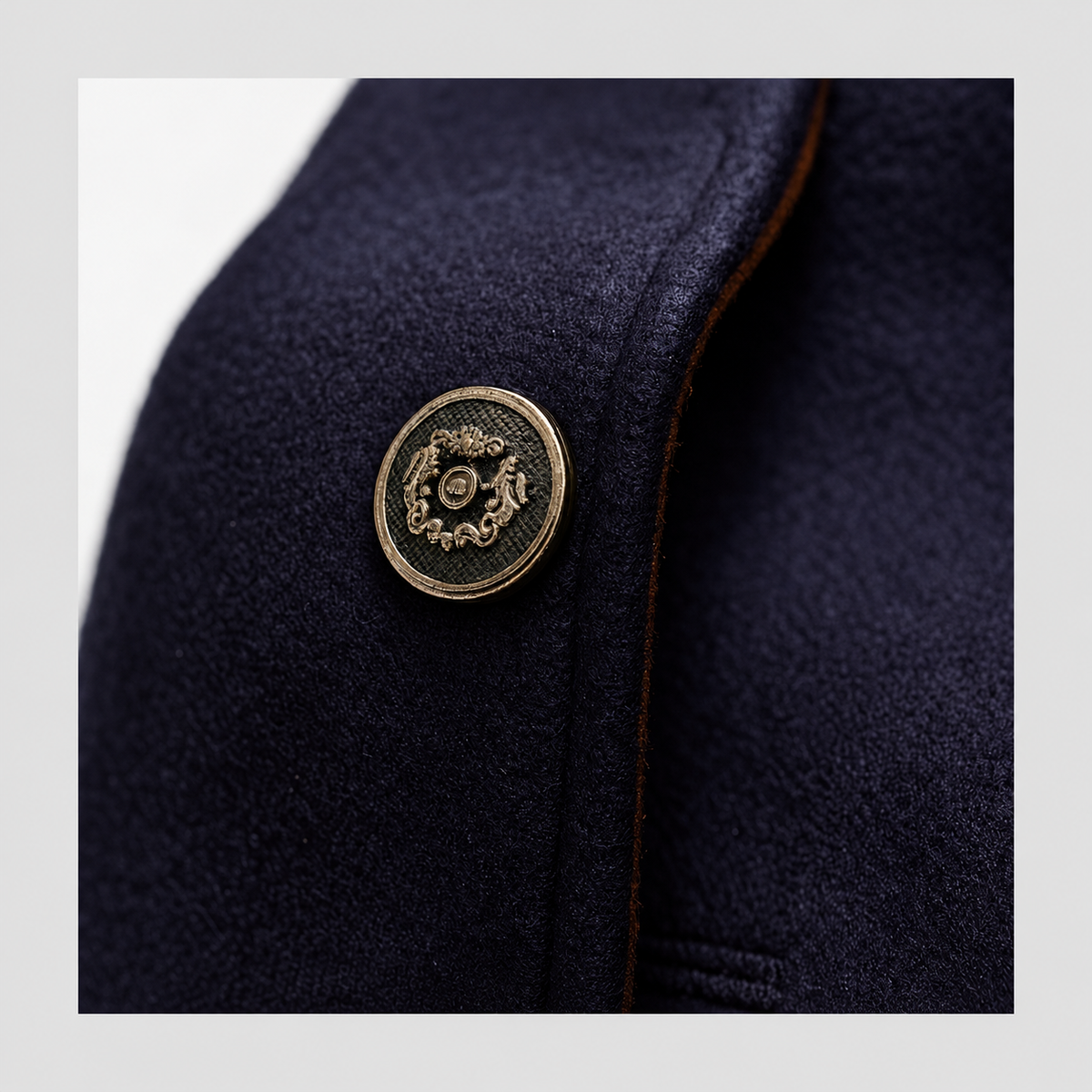 Men's Stand-Collar Overcoat with Contrast Detail — view 10