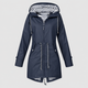 Della | Women's Hooded Jacket with Striped Lining and Drawstring Waist