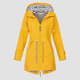 Della | Women's Hooded Jacket with Striped Lining and Drawstring Waist
