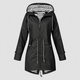 Della | Women's Hooded Jacket with Striped Lining and Drawstring Waist