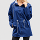 Della | Women's Hooded Jacket with Striped Lining and Drawstring Waist