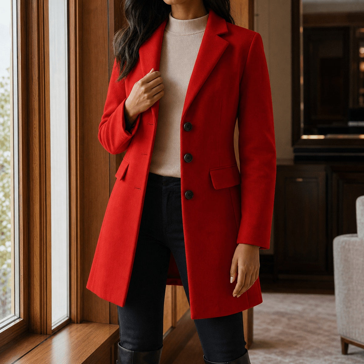 Delyth | Women's Tailored Jacket with Notched Lapels