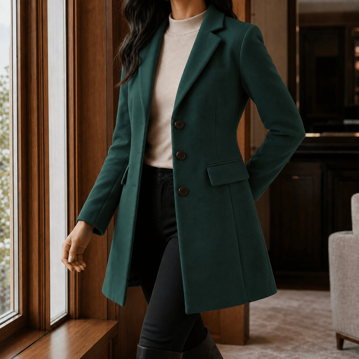 Delyth | Women's Tailored Jacket with Notched Lapels