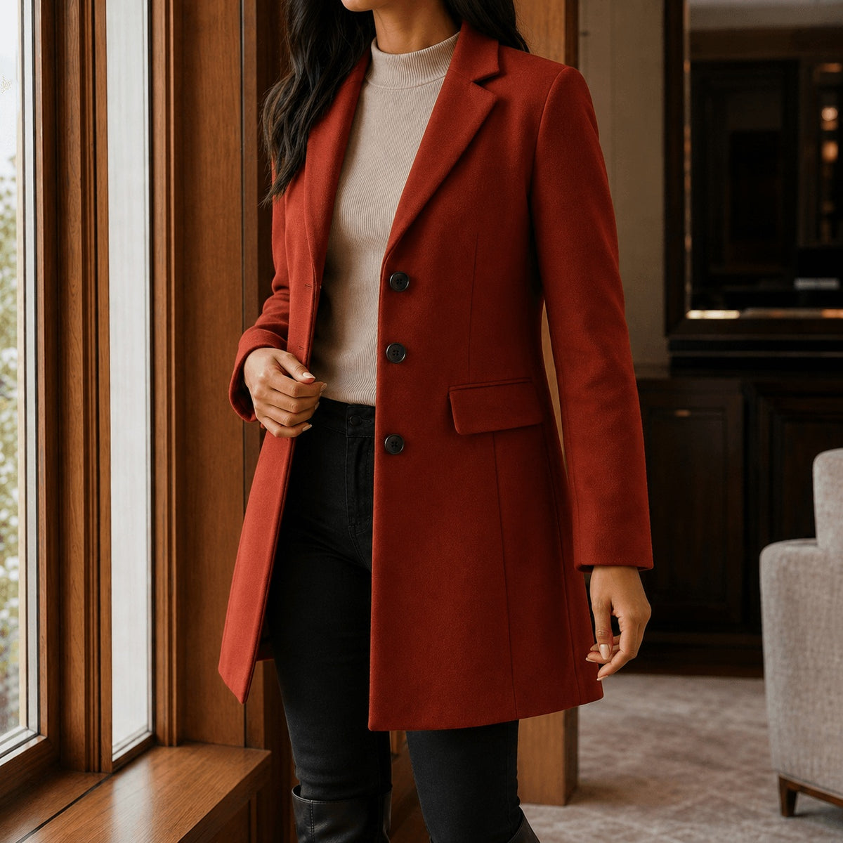 Delyth | Women's Tailored Jacket with Notched Lapels