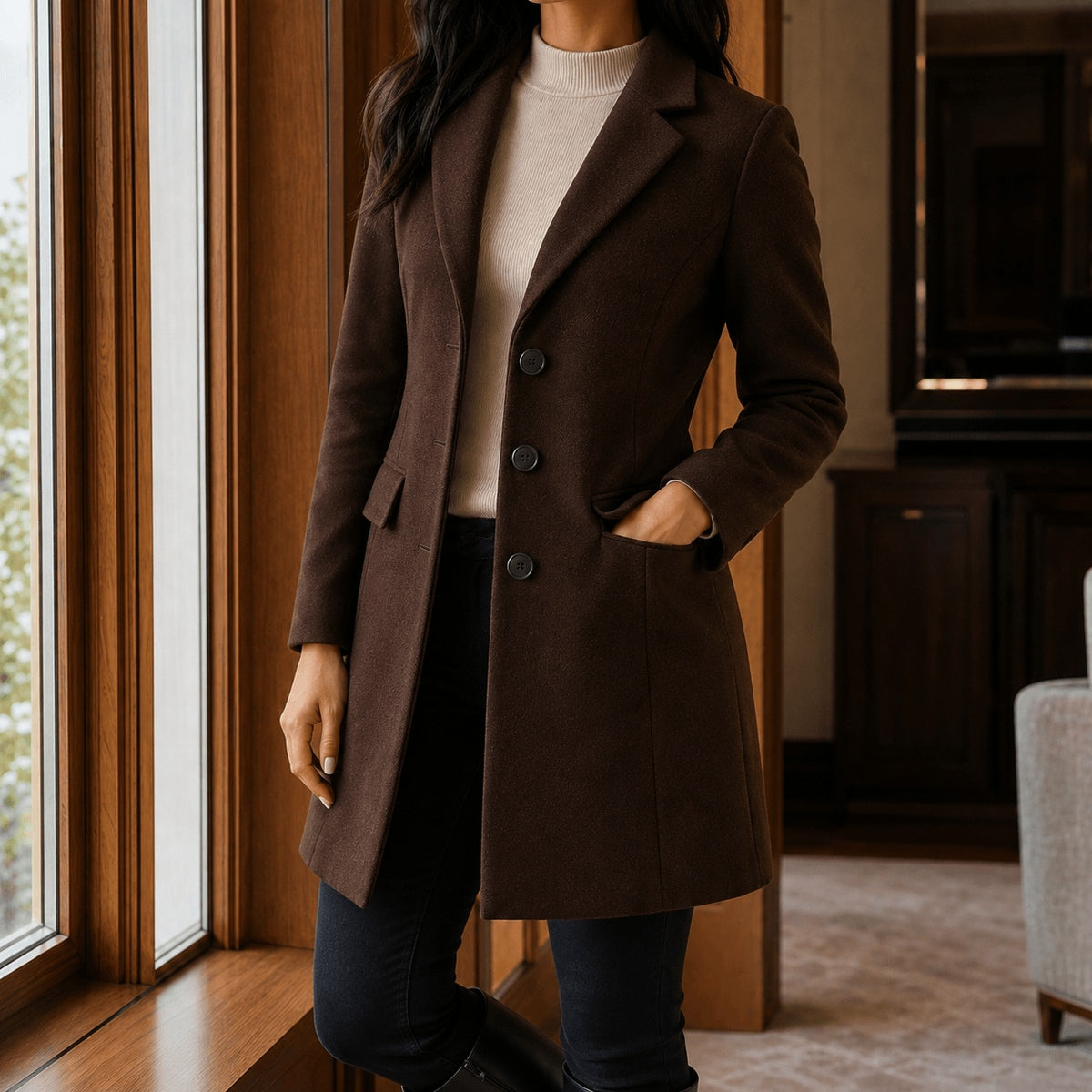 Delyth | Women's Tailored Jacket with Notched Lapels