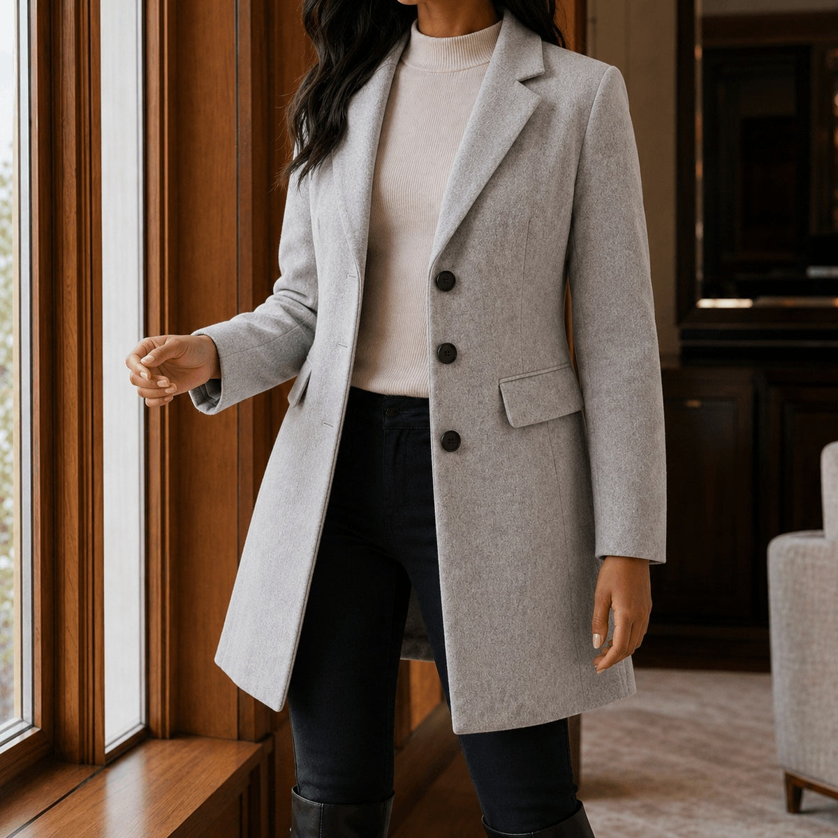 Delyth | Women's Tailored Jacket with Notched Lapels
