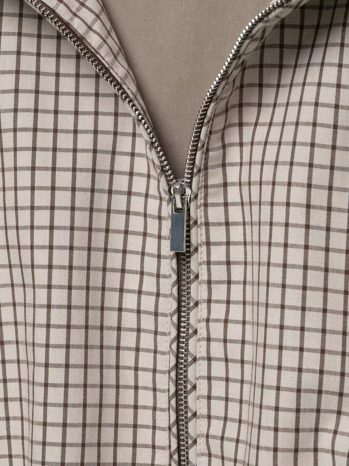 Dilys | Women's Cropped Check Jacket with Hood and Zip