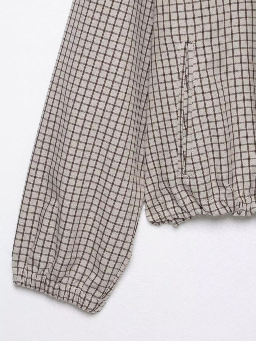 Dilys | Women's Cropped Check Jacket with Hood and Zip