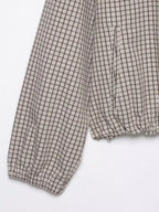 Dilys | Women's Cropped Check Jacket with Hood and Zip