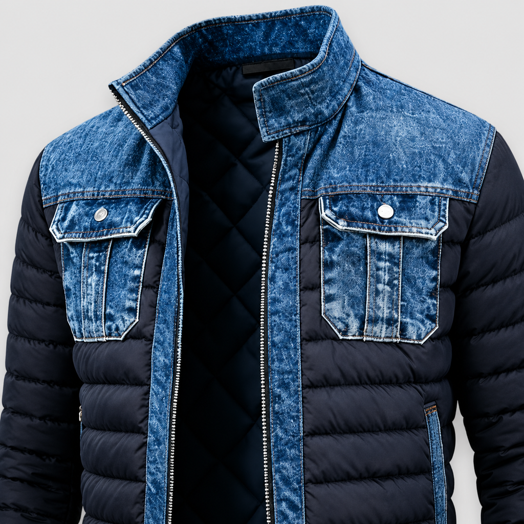 Men's Quilted Denim Jacket — view 3