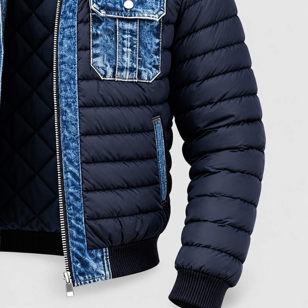 Men's Quilted Denim Jacket — view 5