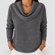 Dorcas | Women's Waffle Knit Jumper with Cowl Neck