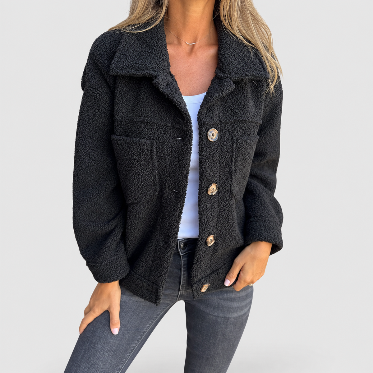 Women's Teddy Button-Front Jacket — view 1