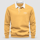 Edgar | Men's Contrast-Collar Long-Sleeve Button-Placket Polo Jumper