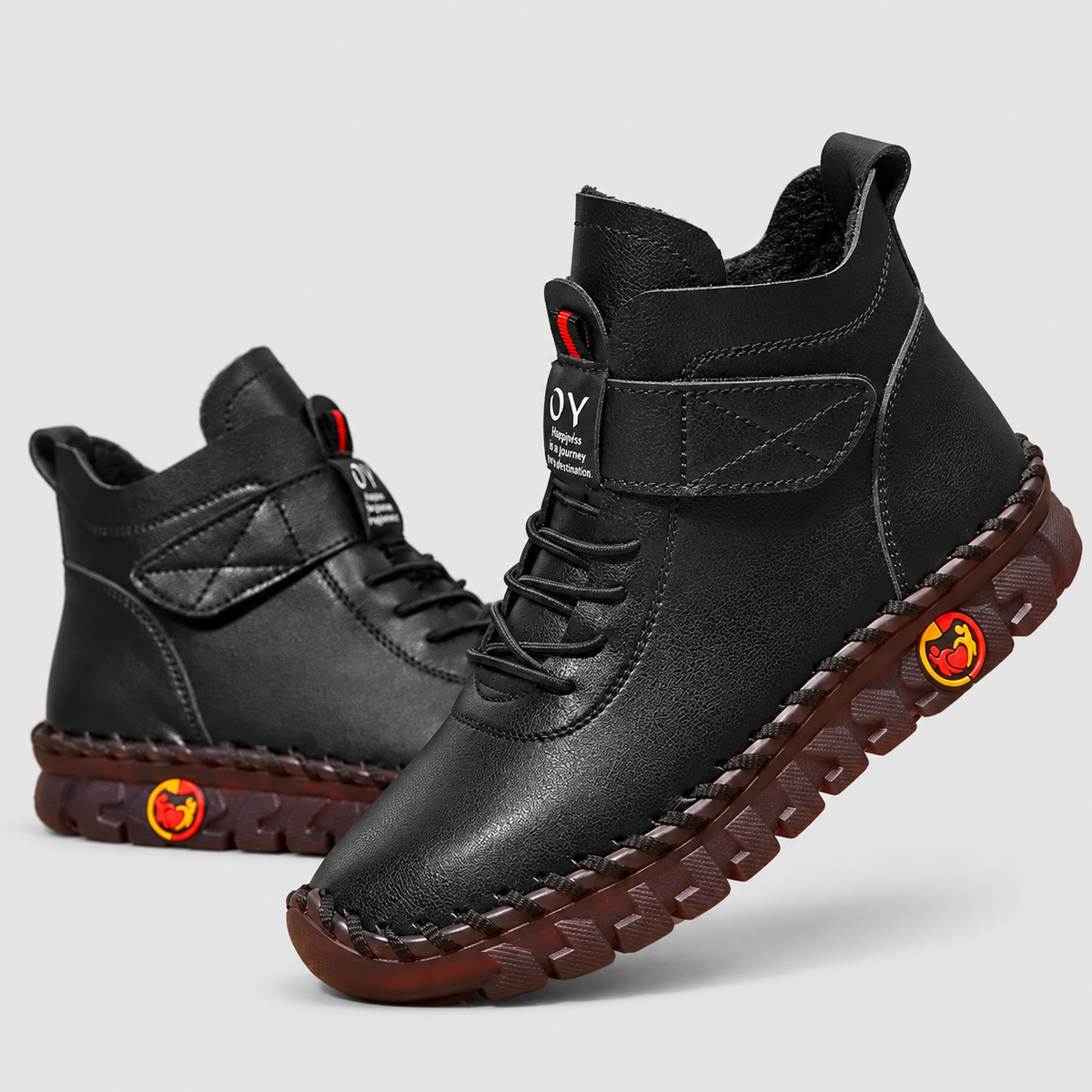 Women's Lace-Up Ankle Boots with Rubber Sole — view 4