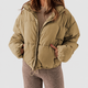 Edwina | Women's Cropped Puffer Jacket with Stand Collar and Drawcord Hem