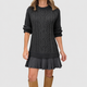 Eileen | Women's Classic Cable Knit Jumper Dress with Pleated Hem