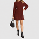 Eileen | Women's Classic Cable Knit Jumper Dress with Pleated Hem