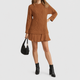 Eileen | Women's Classic Cable Knit Jumper Dress with Pleated Hem
