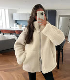 Eira | Women's Teddy Fleece Jacket with Zip and High Neck