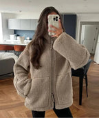 Eira | Women's Teddy Fleece Jacket with Zip and High Neck