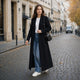 Eirlys | Women's Longline Jacket with Lapels and Flap Pockets