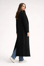 Eirlys | Women's Longline Jacket with Lapels and Flap Pockets
