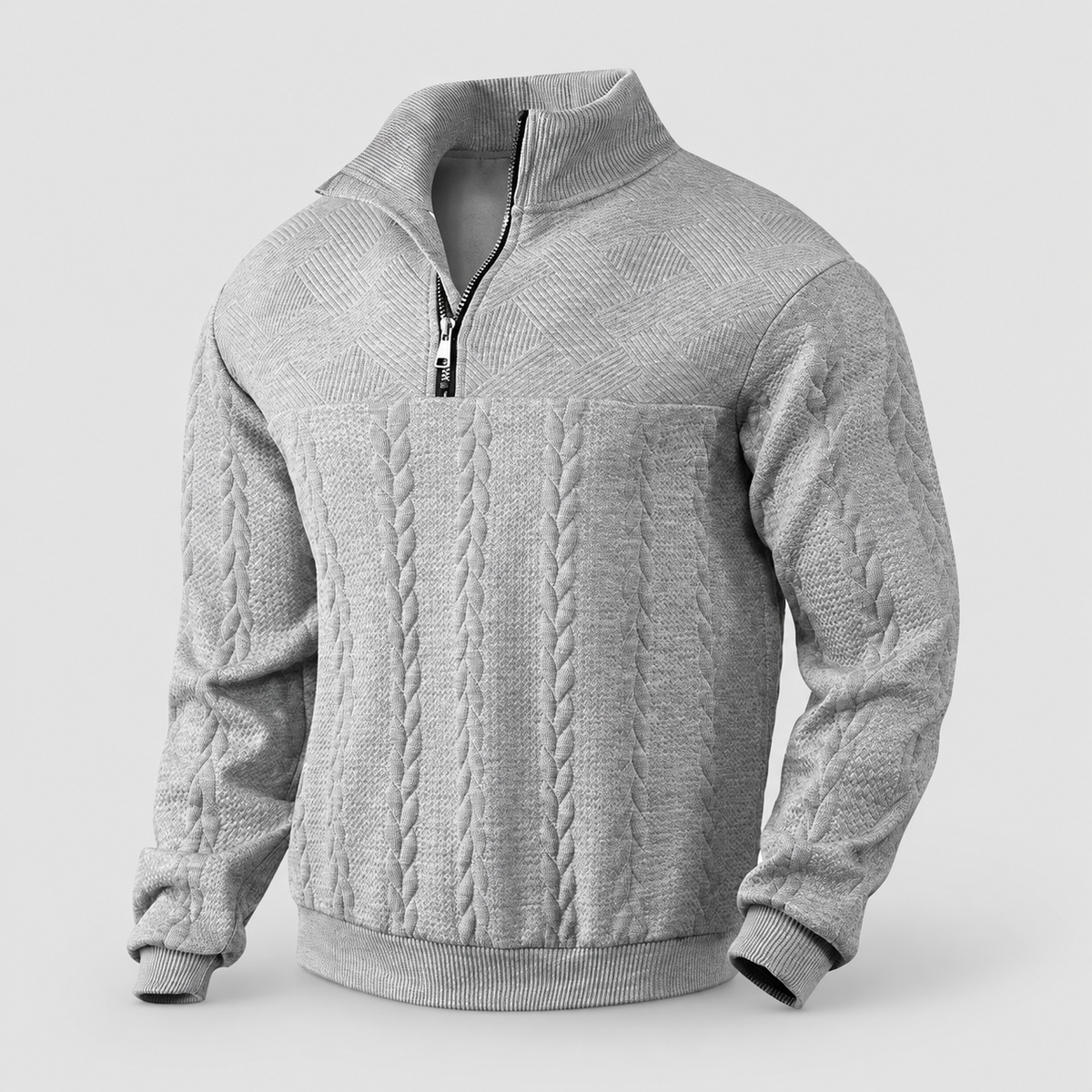 Men's Jacquard Quarter-Zip Jumper — view 1